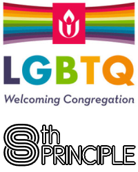We are a Welcoming Congregation and we have adopted the 8th Principle